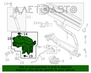 Naked washer reservoir Toyota Highlander 20-