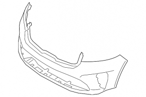 Bare front bumper Kia Sorento 19-20 rest, SX, for parking sensors