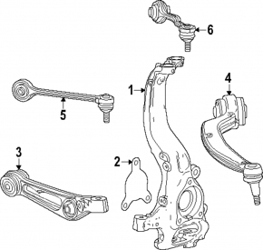 Front lower control arm, front left, Acura ZDX 24-25