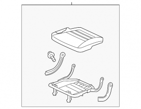 Rear row of seats 3rd row left Kia Sorento 16-20 cloth black