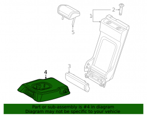 Rear seat armrest 2nd row Audi A3 22-26 leather black soul