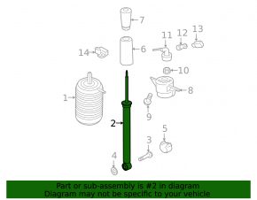 Rear right shock absorber Porsche Macan 15-19 for air suspension