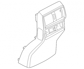 Rear center console trim Nissan Murano 25-26 Platinum, black