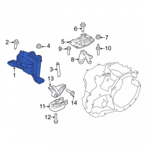 Right engine mount Ford Escape MK3 13-19 1.5T 1.6T