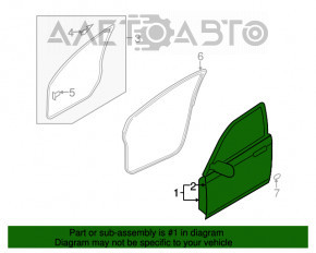 Door bare front left Mazda CX-7 06-09