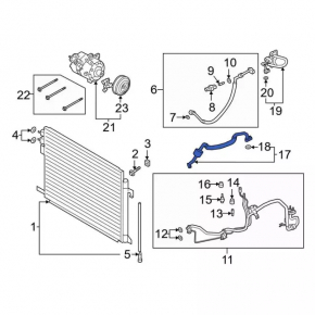 Air Conditioning Tubes Rear Row Ford Explorer 20-