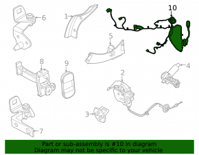 Wiring Rear Right Door Ford Mustang Mach-E 21-23