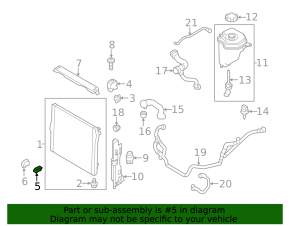 Radiator bracket lower left BMW X5 F15 14-18