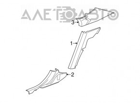Rear door trim right Dodge Charger 11- black