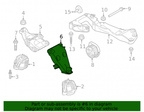 Engine Mount Bracket Left BMW F30 17-18 AWD B46