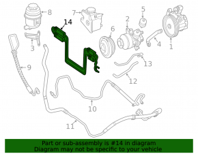 Power Steering Cooling Pipe Mercedes W221