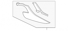 Center console trim side right Chevrolet Volt 16- upper, black