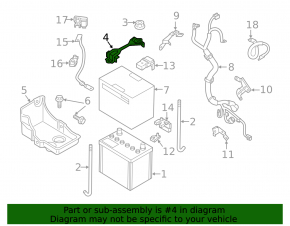 Battery mount Nissan Rogue 07-12