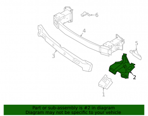 Left outer front bumper mount for Volvo C40 22-24