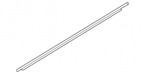 Molding door-glass center rear right VW CC 08-17 chrome, worn