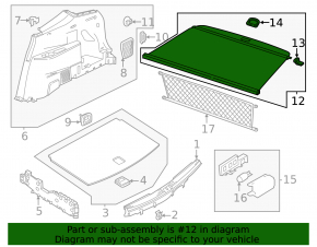 Trunk curtain VW Atlas 18-24