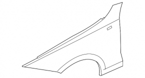 Front left fender BMW 3 E90 E92 07-12 Sedan & wagon, without M3