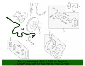 Rear right ABS sensor for Nissan Rogue 2015 FWD