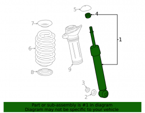 Rear right shock absorber Toyota Camry v70 18-24 2.5, 3.5 SE\XSE FWD with support