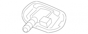 Left windshield washer nozzle with heating for Audi Q8 19-25
