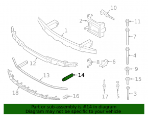 Left front bumper lower reinforcement fang for BMW 4 Series G22 G26 21-25 (without M4). Bumper support, without M-type, bumper support.