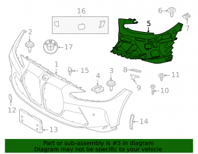 Front bumper mount, right, inner frame, BMW 3 G20 19-25 M3