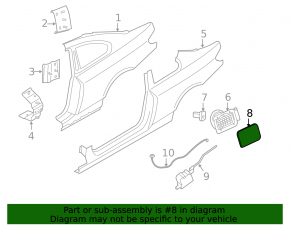 Fuel filler door for BMW 335i e92 07-13