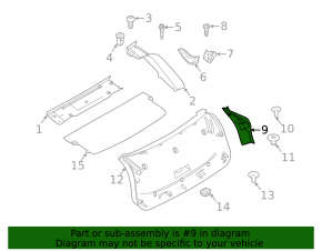 BMW X4 G02 19-25 rear right light trim