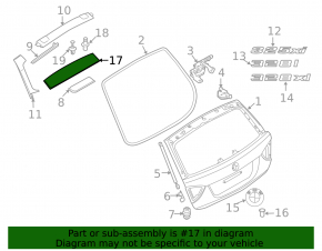 Trunk lid spoiler BMW 3 F30 12-12