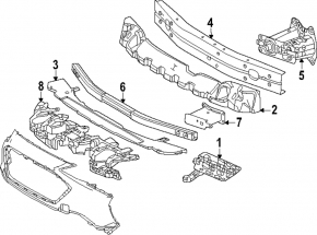 Front bumper mount left Subaru Solterra 23-26