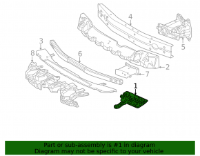 Front bumper mount left Subaru Solterra 23-26