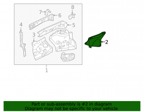 Engine protection side right Toyota Highlander 08-13