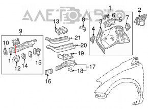 Engine protection side right Toyota Highlander 08-13