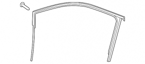 Glass seal front right VW Golf 15-
