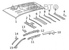 Metal roof Toyota Rav4 19 - without sunroof