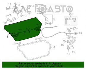 Trunk lid Toyota Camry v70 18-24