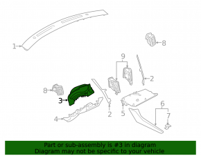 Infiniti Q50 14-20 black instrument cluster trim, scratched