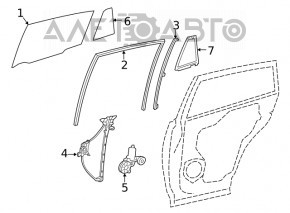 Window lifter with motor rear left Toyota Rav4 19-