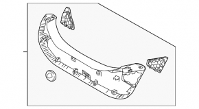 Lower tailgate trim Hyundai Ioniq 17-22 black