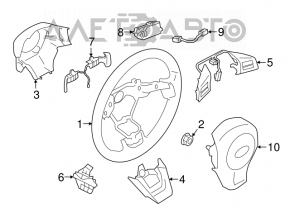 Subaru Impreza 17- GK Steering Wheel Controls Type 2, Cracked Inside