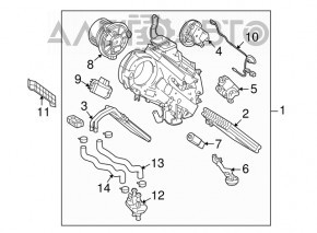 3-row heater assembly for Toyota Sequoia 2008-2019