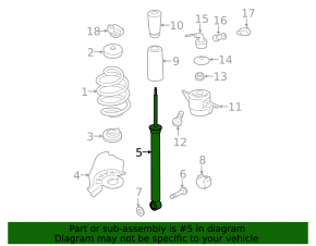 Rear shock absorber right Porsche Macan 15 - rusty