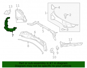 Bracket of the windshield wipers right Porsche Panamera 10-16 breakage of the fastener