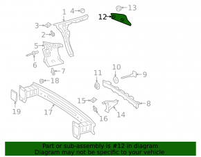 Right rear bumper mount under the Mercedes A-class V177 19-22 light