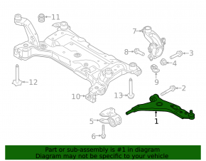 Lower control arm, front right, Ford Escape MK3 13-19