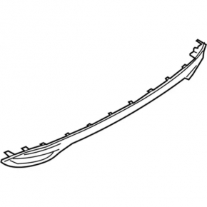 Rear bumper trim Ford Fusion mk5 13-18 for 2 pipes gloss with plug