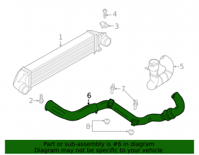 Left pipe Lincoln MKC 15-19 2.3T long, without one part, broken fastener