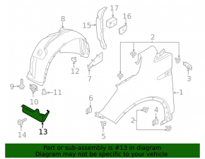 Mudguard front left Ford Escape 17-19 rest