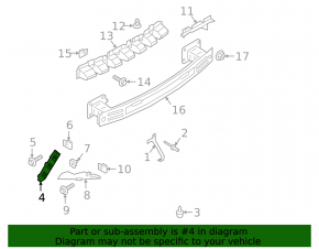 Rear Bumper Mount Outer Right Ford Escape MK4 20-24