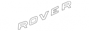 Land Rover Range Rover Sport 13-22 trunk door emblem with "ROVER" lettering, glossy black